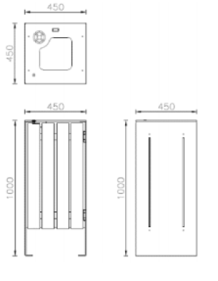 Tekening afvalbak Isola