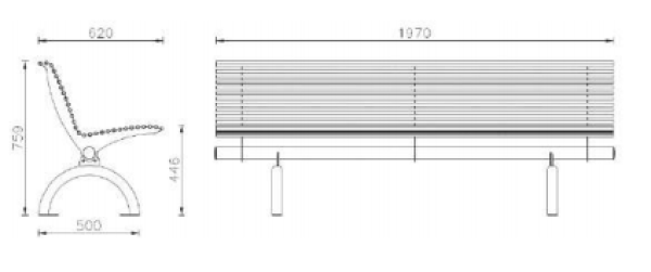 Teken ing Bsnk Rest met rugleuning