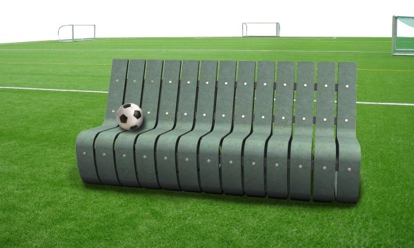 Circulaire bank Copacabana van gerecycled kunstgras